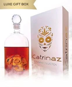 Catrinaz® - Carafe Premium Tête De Mort - Carafe - Carafe - Carafe à Tequila - Carafe à Whisky - Carafe - Tête De Mort - 1L - Coffret Cadeau Luxe - Cadeau Homme & Femme -Dégustation Délicate 1000x1200 8
