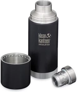 Bouteille Thermos TKpro 16oz - Noir Schiste 16oz - Noir Schiste - Brossé - Sans Plastique - Verrouillage Climatique - Acier Inoxydable - Klean Kanteen