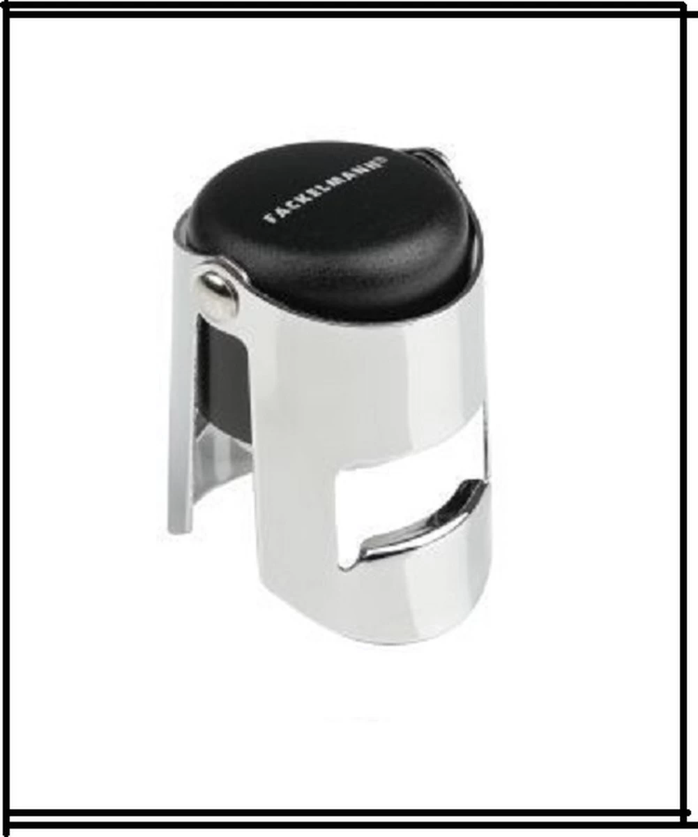 Fackelmann - Bouchon à Champagne - Bouchon à Vin - Valve à Vin - Argent / Zwart 3 Fackelmann - Bouchon à Champagne - Bouchon à Vin - Valve à Vin - Argent / Zwart