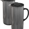 Set De 2 Carafes Pichet/pichet à Jus Avec Couvercle 1950 Ml Noir - Dimensions : 18 X 10,5 X 25 Cm - Matière : Plastique -Dégustation Délicate 1001x1200 5