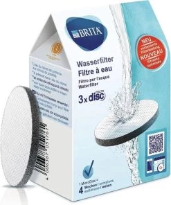 Cartouches Filtrantes BRITA MicroDisc - 3 PCS | Convient à La Nouvelle Génération De Bouteilles Filtrantes Fill&go Vital Bouteilles Filtrantes!