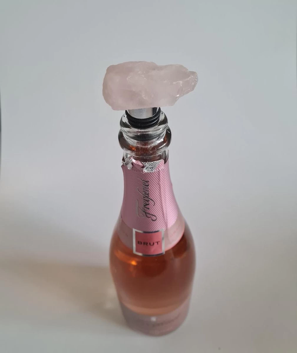 Bouchon De Vin Ou Bouchon De Vin Avec Pierre Précieuse De Quartz Rose 4 Bouchon De Vin Ou Bouchon De Vin Avec Pierre Précieuse De Quartz Rose – Image 2