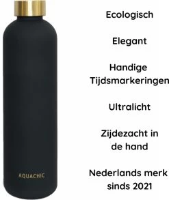 Aquachic - Gourde 1L Avec 2 Bouchons Et Marqueurs De Temps - Étanche & Léger - Durable - Marque Hollandaise - Gourde / Bidon - Zwart 1 Litre 15 Aquachic - Gourde 1L Avec 2 Bouchons Et Marqueurs De Temps - Étanche & Léger - Durable - Marque Hollandaise - Gourde / Bidon - Zwart 1 Litre -Dégustation Délicate 1012x1200 8