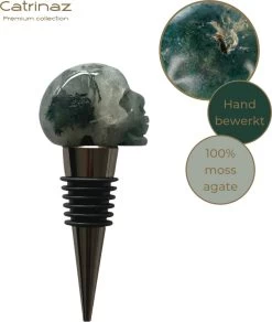 Catrinaz® - Bouchon De Bouteille Premium Avec Tête De Mort - Pierre Naturelle D'agate Moss - Bouchon à Vin - Tête De Mort - Tête De Mort - Coffret Cadeau Luxe - Cadeau Uniek - Cadeau Homme Et Femme 15 Catrinaz® - Bouchon De Bouteille Premium Avec Tête De Mort - Pierre Naturelle D'agate Moss - Bouchon à Vin - Tête De Mort - Tête De Mort - Coffret Cadeau Luxe - Cadeau Uniek - Cadeau Homme Et Femme -Dégustation Délicate 1015x1200