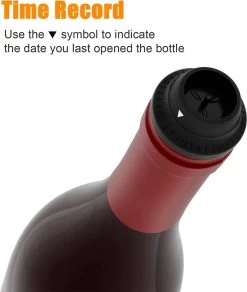 DOWO® - Bouchon à Vin Sous Vide - Avec 4 Bouchons à Vin - Pompe à Vide à Vin - Accessoires Vin - Valve à Vin - Bouchon à Vin - Pompe à Vin - Pompe à Vide - Économiseur De Vin -Dégustation Délicate 1016x1200 3