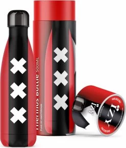 IZY Bottles X Drapeau D' Amsterdam | 500ML | Bouteille Thermos | Bouteille | Bouteille D'eau | Bouteille D'école | Bouteille Isolante | Tasse | Gobelet | Froid | Chaud | Bouteille | Retour à L'école | 500 Ml