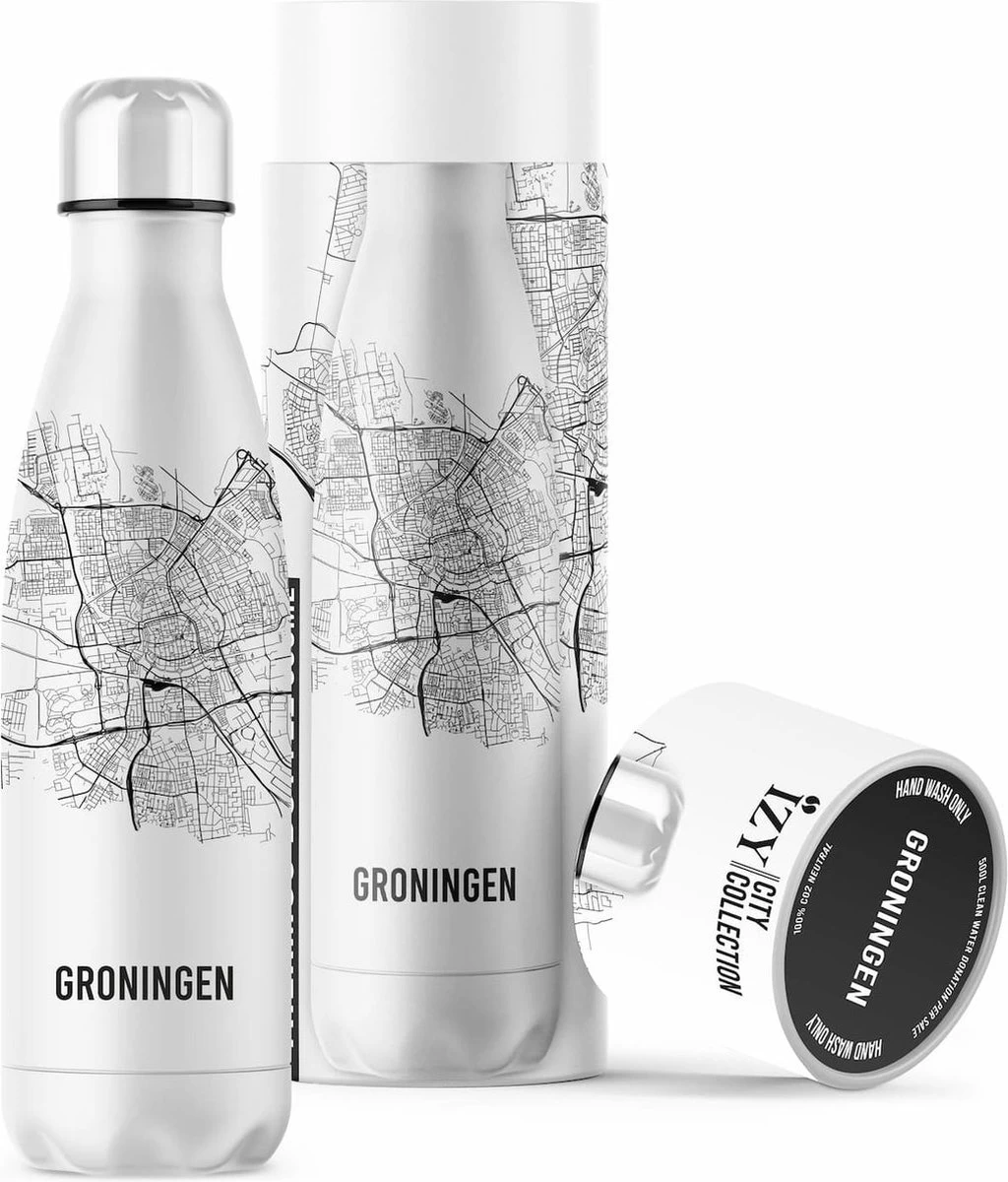 IZY Bottles X Groningue | 500 ML | Bouteille Thermos | Bouteille | Bouteille D'eau | Bouteille D'école | Bouteille Isolante | Tasse | Gobelet | Froid | Chaud | Bouteille | Retour à L'école | 500ml 3 IZY Bottles X Groningue | 500 ML | Bouteille Thermos | Bouteille | Bouteille D'eau | Bouteille D'école | Bouteille Isolante | Tasse | Gobelet | Froid | Chaud | Bouteille | Retour à L'école | 500ml