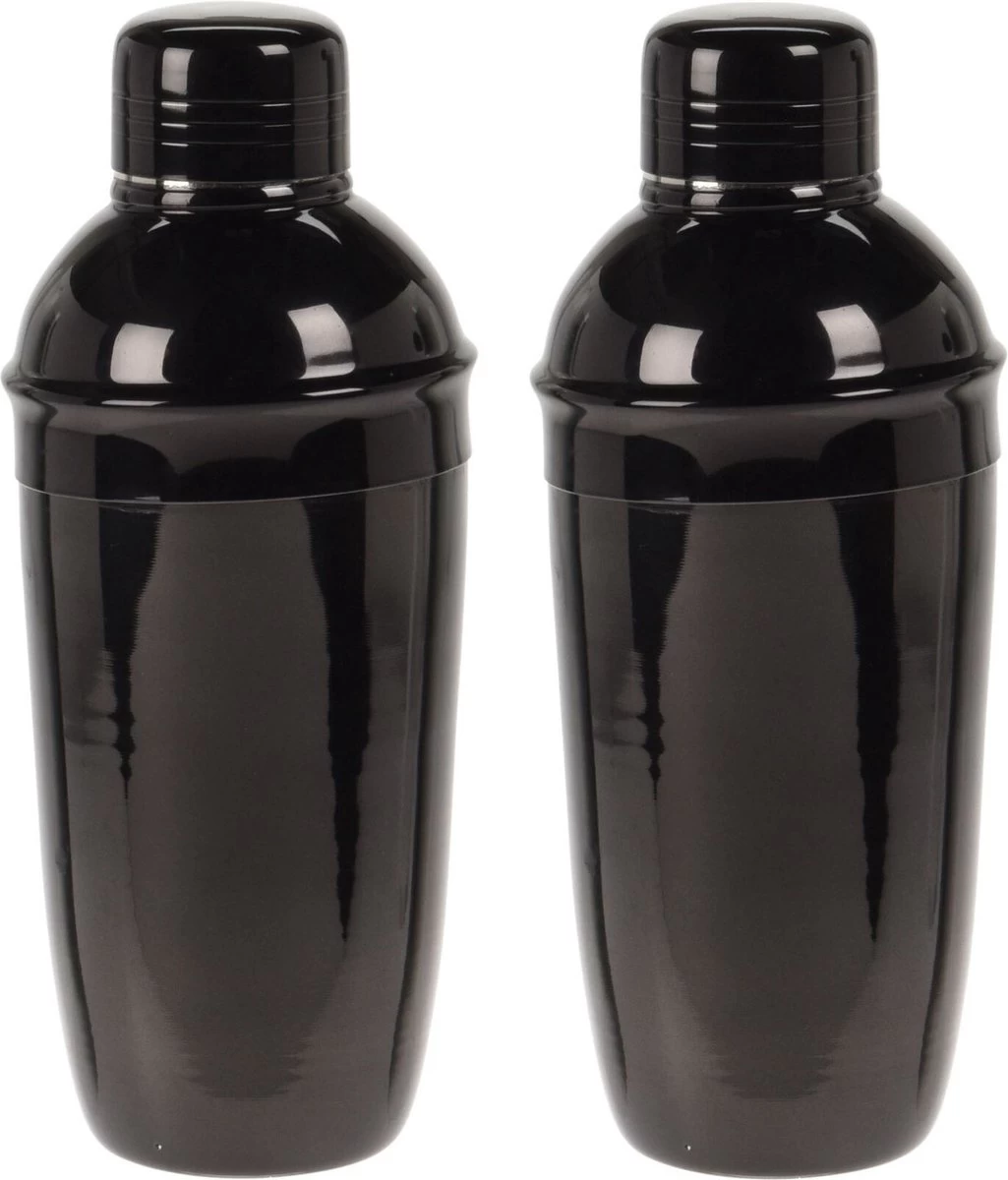 Set De 3x Shakers à Cocktails Noirs 500 Ml En Acier Inoxydable 9 X 22 Cm - Fournitures Bar/café - Réaliser Des Cocktails - Tasses à Mix/secouer 3 Set De 3x Shakers à Cocktails Noirs 500 Ml En Acier Inoxydable 9 X 22 Cm - Fournitures Bar/café - Réaliser Des Cocktails - Tasses à Mix/secouer