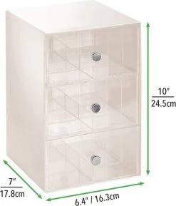 MDesign - Boîte à Thé - Organisateur De Cuisine/boîte De Rangement Pour Sachets De Thé, Tasses à Café, Bonbons Et Plus - Avec 18 Compartiments Et 3 Tiroirs/plastique - Crème/transparent 13 MDesign - Boîte à Thé - Organisateur De Cuisine/boîte De Rangement Pour Sachets De Thé, Tasses à Café, Bonbons Et Plus - Avec 18 Compartiments Et 3 Tiroirs/plastique - Crème/transparent -Dégustation Délicate 1025x1200