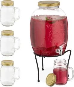 Set De Robinet De Limonade Relaxdays - 4 Verres à Boire Avec Couvercle - Distributeur De Boissons Avec Robinet - 8,5 L 15 Set De Robinet De Limonade Relaxdays - 4 Verres à Boire Avec Couvercle - Distributeur De Boissons Avec Robinet - 8,5 L -Dégustation Délicate 1026x1200 1