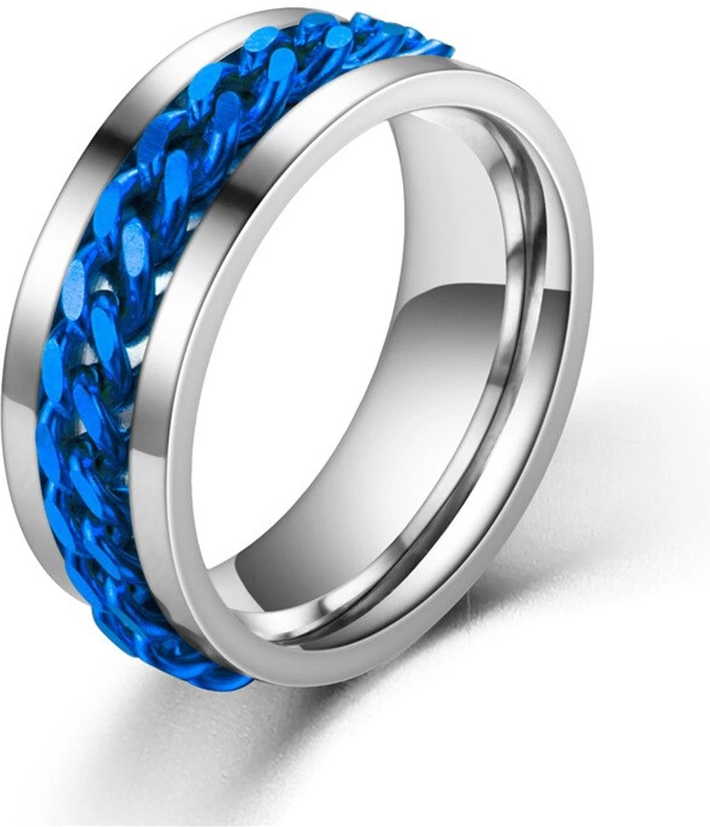 Narvie - Anxiety Ring - Stress Ring - Fidget Ring - Spinner Ring - Fidget Toys - Ring - Bagues - Bottle Opener - Bières Opener - Titanium - Chain - Multicolor - Ring Size 63/20.00 Mm - Femme - Homme 6 Narvie - Anxiety Ring - Stress Ring - Fidget Ring - Spinner Ring - Fidget Toys - Ring - Bagues - Bottle Opener - Bières Opener - Titanium - Chain - Multicolor - Ring Size 63/20.00 Mm - Femme - Homme – Image 4