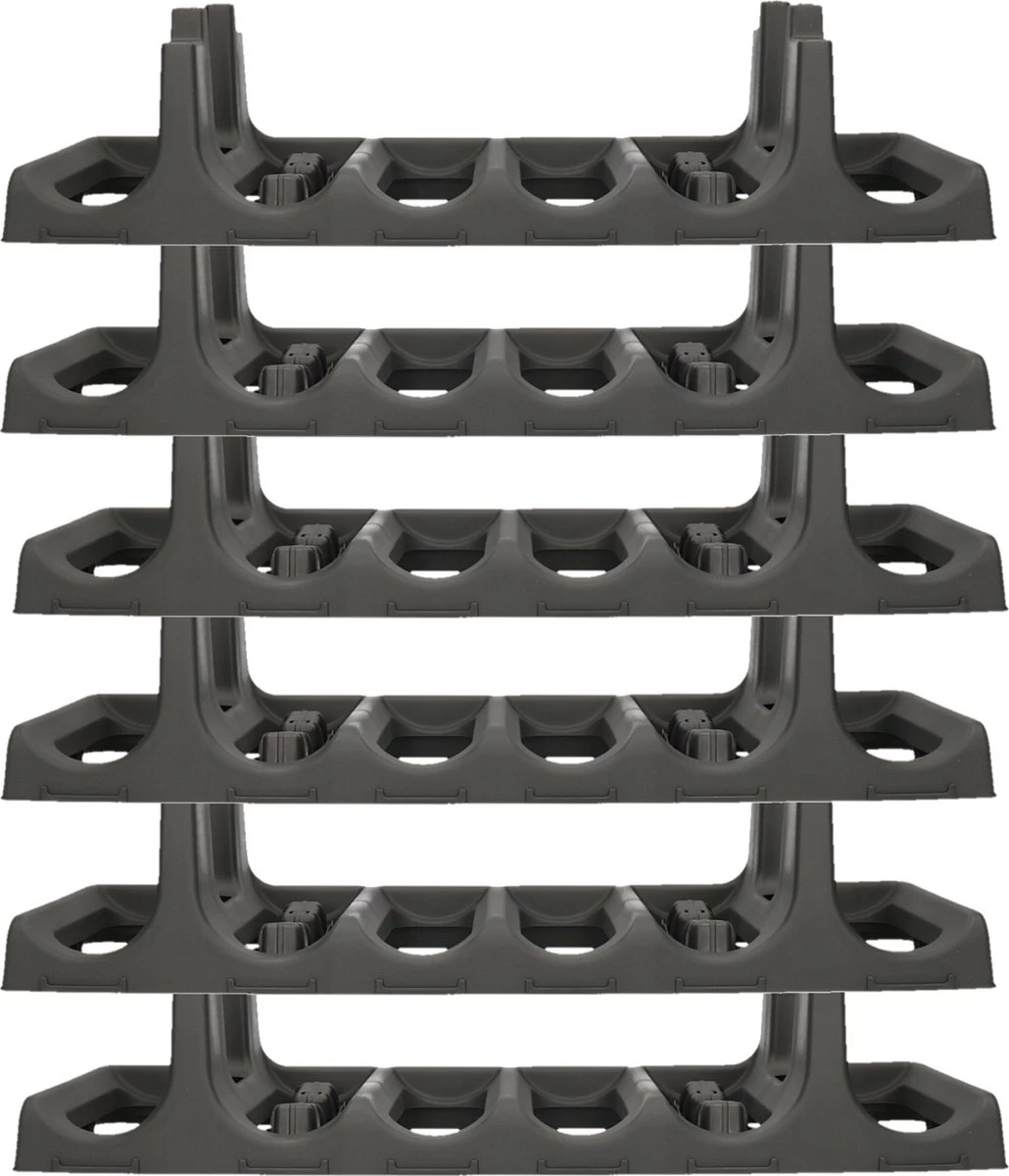 EDA 2x Casiers à Bouteilles/porte-bouteilles En Plastique Pour 12 Bouteilles, Gris L60 X L22 X H14 Cm - Casiers à Bouteilles De Vin/casiers à Bouteilles De Vin/casiers à Vin 3 EDA 2x Casiers à Bouteilles/porte-bouteilles En Plastique Pour 12 Bouteilles, Gris L60 X L22 X H14 Cm - Casiers à Bouteilles De Vin/casiers à Bouteilles De Vin/casiers à Vin