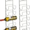 2x Casier Mural / Casier à Vin Pour 5 Bouteilles 61 Cm Argent - Zeller - Casiers à Bouteilles / Casiers à Bouteilles / Casiers à Vin - Casier / Support