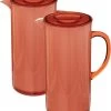 Set De 2 Carafes Pichet/pichet à Jus Avec Couvercle 1950 Ml Rouge - Dimensions : 18 X 10,5 X 25 Cm - Matière : Plastique -Dégustation Délicate 1039x1200 7