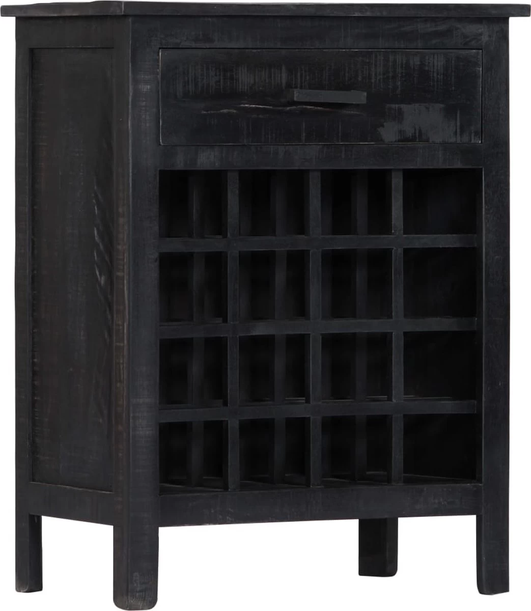Prolenta Premium - Casier à Vin 56x35x75 Cm Bois De Manguier Massif Noir - Maison Et Jardin 11 Prolenta Premium - Casier à Vin 56x35x75 Cm Bois De Manguier Massif Noir - Maison Et Jardin – Image 9