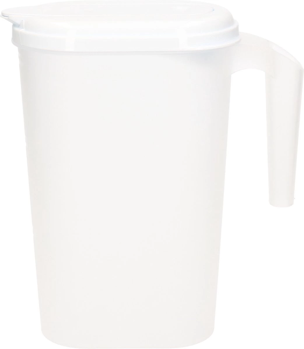 Pichet à Eau/pichet à Jus Transparent/blanc Avec Couvercle 1,6 Litre En Plastique - Pichet étroit Qui Tient Dans La Porte Du Réfrigérateur 3 Pichet à Eau/pichet à Jus Transparent/blanc Avec Couvercle 1,6 Litre En Plastique - Pichet étroit Qui Tient Dans La Porte Du Réfrigérateur