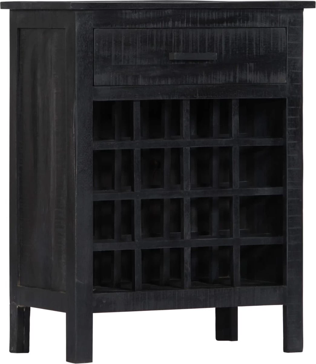 Prolenta Premium - Casier à Vin 56x35x75 Cm Bois De Manguier Massif Noir - Maison Et Jardin 10 Prolenta Premium - Casier à Vin 56x35x75 Cm Bois De Manguier Massif Noir - Maison Et Jardin – Image 8