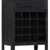 Prolenta Premium - Casier à Vin 56x35x75 Cm Bois De Manguier Massif Noir - Maison Et Jardin -Dégustation Délicate 1045x1200
