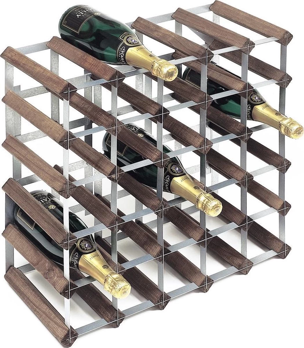 RTA Wineracks - Casier à Vin Galvanisé - Chêne Foncé - 30 Bouteilles à Assembler Soi-même 5x5 3 RTA Wineracks - Casier à Vin Galvanisé - Chêne Foncé - 30 Bouteilles à Assembler Soi-même 5x5