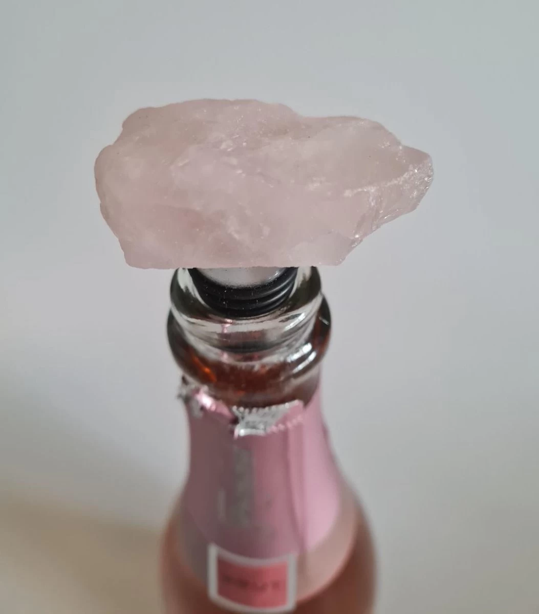 Bouchon De Vin Ou Bouchon De Vin Avec Pierre Précieuse De Quartz Rose 5 Bouchon De Vin Ou Bouchon De Vin Avec Pierre Précieuse De Quartz Rose – Image 3