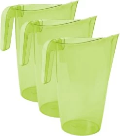 4 X Pichet à Eau / Pichet à Jus Transparent / Vert D'une Contenance De 1,75 Litres En Plastique Avec Anse Et Bec Verseur