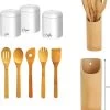 Accessoires De Cuisine - Boîtes De Rangement Pour Le Thee , Le Café Et Le Sucre - Ensemble De Spatules En Bois - Ensemble D'ustensiles De Cuisine 1 Accessoires De Cuisine - Boîtes De Rangement Pour Le Thee , Le Café Et Le Sucre - Ensemble De Spatules En Bois - Ensemble D'ustensiles De Cuisine -Dégustation Délicate 1059x1200 2