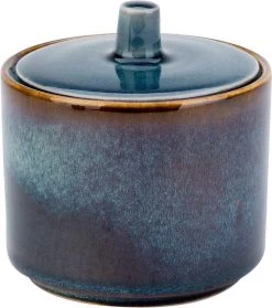 Cosy And Trendy Quintana - Sucrier - Blauw - D8xh6.7-8.5cm - Porcelaine Et Yourkitchen E-cookbook