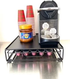 Melili Porte-Capsules Avec Tiroir-Suppholder- Tasses à Café -Acier Inoxydable - Porte-Gobelets Pour 40 - Zwart 14 Melili Porte-Capsules Avec Tiroir-Suppholder- Tasses à Café -Acier Inoxydable - Porte-Gobelets Pour 40 - Zwart -Dégustation Délicate 1066x1200