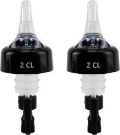 Veluw Bullet Measure Verser 2 Cl - Boisson Professionnel Pour Boissons - Zwart - Set De 2