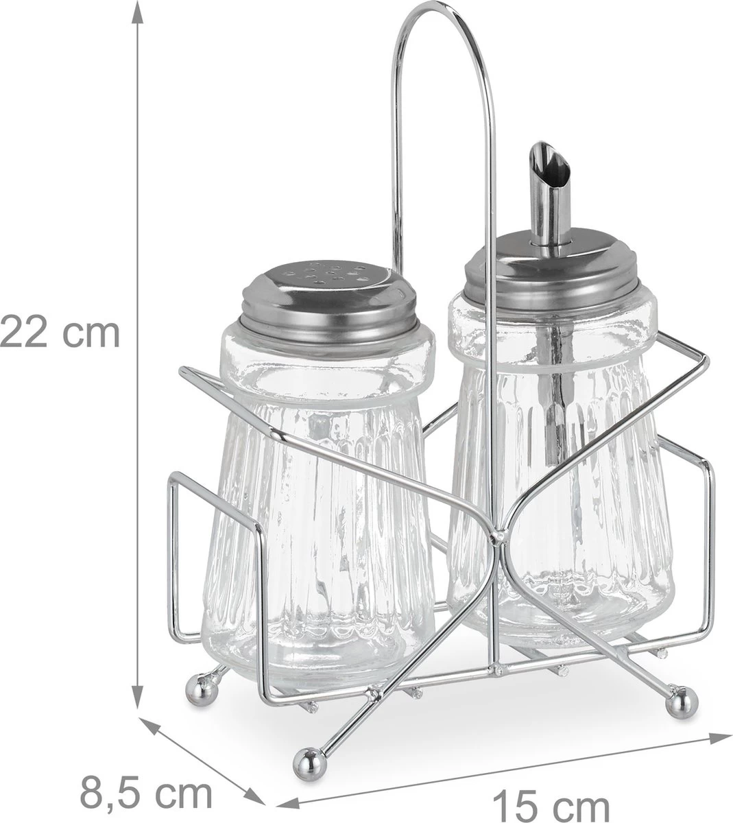 Salière Et Salière Relaxdays - Avec Support - Salière - Distributeur De Sucre - Verre 11 Salière Et Salière Relaxdays - Avec Support - Salière - Distributeur De Sucre - Verre – Image 9