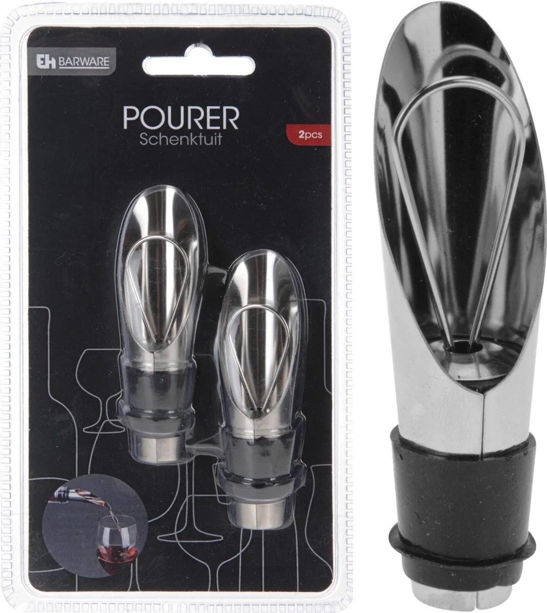 2x Bec Verseur De Bouteille De Vin Avec Bouchon En Acier Inoxydable - Bouchon Verseur / Bouchon D'étanchéité - Bec Verseur / Bouchon Verseur 8 2x Bec Verseur De Bouteille De Vin Avec Bouchon En Acier Inoxydable - Bouchon Verseur / Bouchon D'étanchéité - Bec Verseur / Bouchon Verseur – Image 6