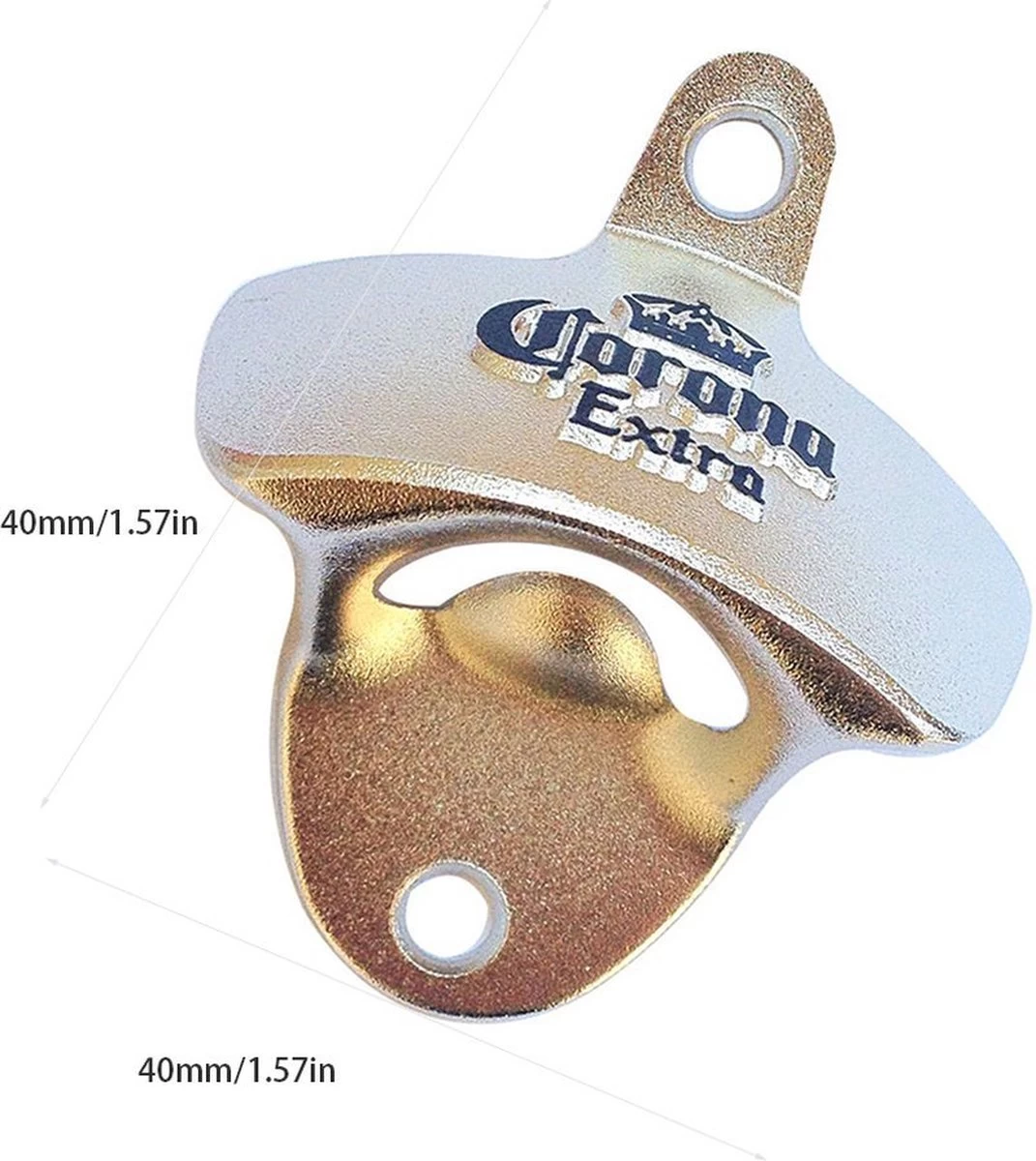 Ouvre-bouteille Corona Extra - Accessoires De Cuisine - Mur / Bar / Mancave - Avec Chevilles Et Vis 4 Ouvre-bouteille Corona Extra - Accessoires De Cuisine - Mur / Bar / Mancave - Avec Chevilles Et Vis – Image 2