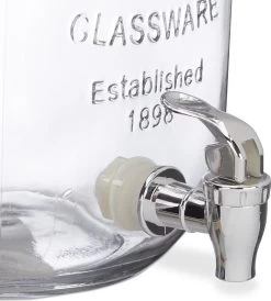 Relaxdays 2x Distributeur De Boissons 8 Litres - Distributeur D'eau En Verre - Robinet De Limonade - Robinet - Rétro -Dégustation Délicate 1083x1200 2