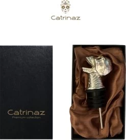 Catrinaz® - Verseur Premium Avec Tête De Mort - Bec Verseur - Verseur à Vin - Verseur - Couleur Argent - Tête De Mort Argentée - Tête De Mort - Coffret Cadeau Luxe - Cadeau Uniek - Cadeau Pour Homme Et Femme -Dégustation Délicate 1085x1200 1