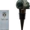 Catrinaz® - Bouchon De Bouteille Premium Avec Tête De Mort - Pierre Naturelle D'agate Moss - Bouchon à Vin - Tête De Mort - Tête De Mort - Coffret Cadeau Luxe - Cadeau Uniek - Cadeau Homme Et Femme -Dégustation Délicate 1086x1200