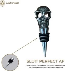 Catrinaz® - Bouchon De Bouteille Premium Avec Tête De Mort - Bouchon à Vin - Noir - Tête De Mort Noire - Tête De Mort - Coffret Cadeau Luxe - Cadeau Uniek - Cadeau Homme Et Femme 19 Catrinaz® - Bouchon De Bouteille Premium Avec Tête De Mort - Bouchon à Vin - Noir - Tête De Mort Noire - Tête De Mort - Coffret Cadeau Luxe - Cadeau Uniek - Cadeau Homme Et Femme -Dégustation Délicate 1087x1200