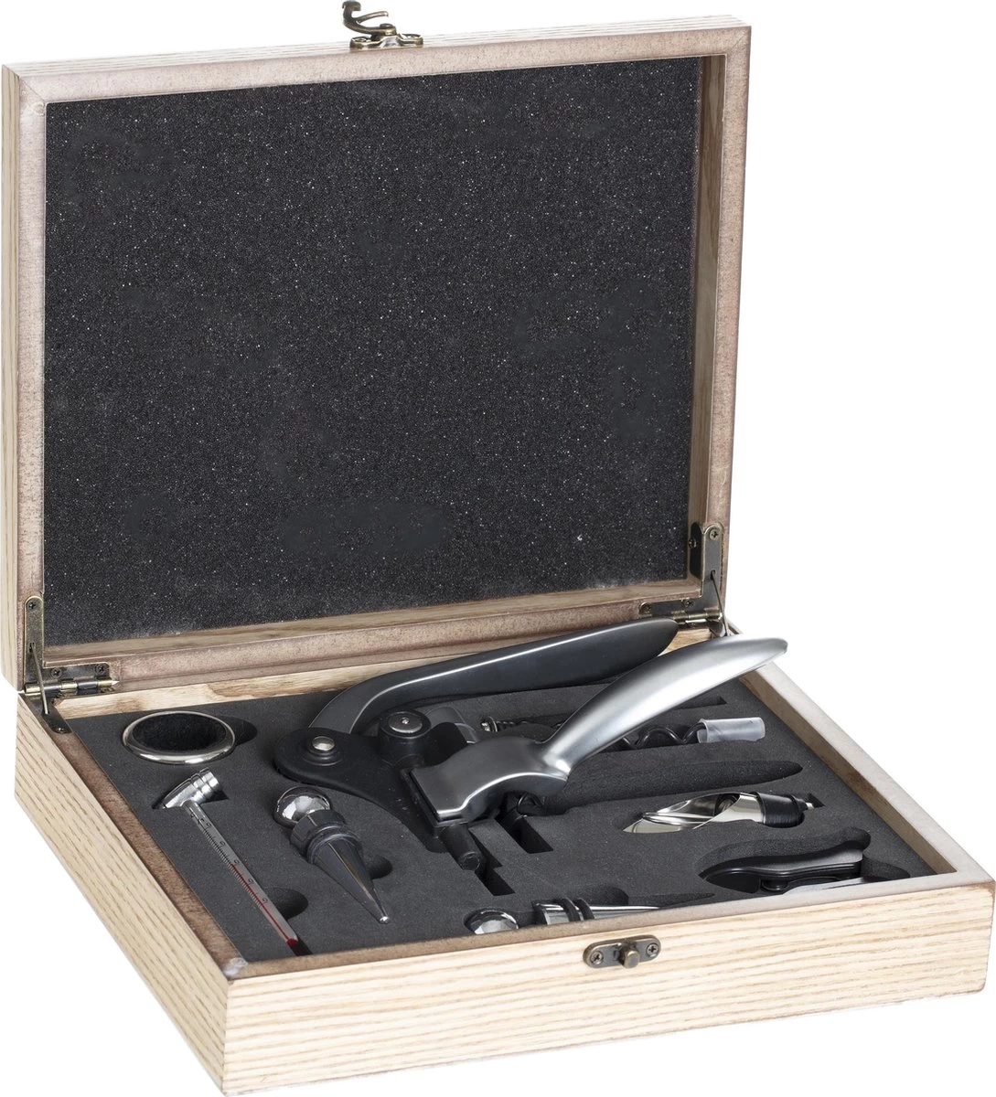 4goodz Ensemble D'accessoires à Vin De Luxe De 9 Pièces Avec Tire-bouchon / Ouvre-bouteille 3 4goodz Ensemble D'accessoires à Vin De Luxe De 9 Pièces Avec Tire-bouchon / Ouvre-bouteille