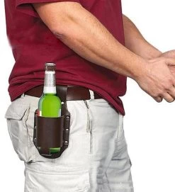 Porte-bouteille De Taille En Cuir Pu I Étui à Boisson I Porte-bouteille De Hanche I Riem Porte-bouteille I Porte-bouteille De Boisson I Zwart