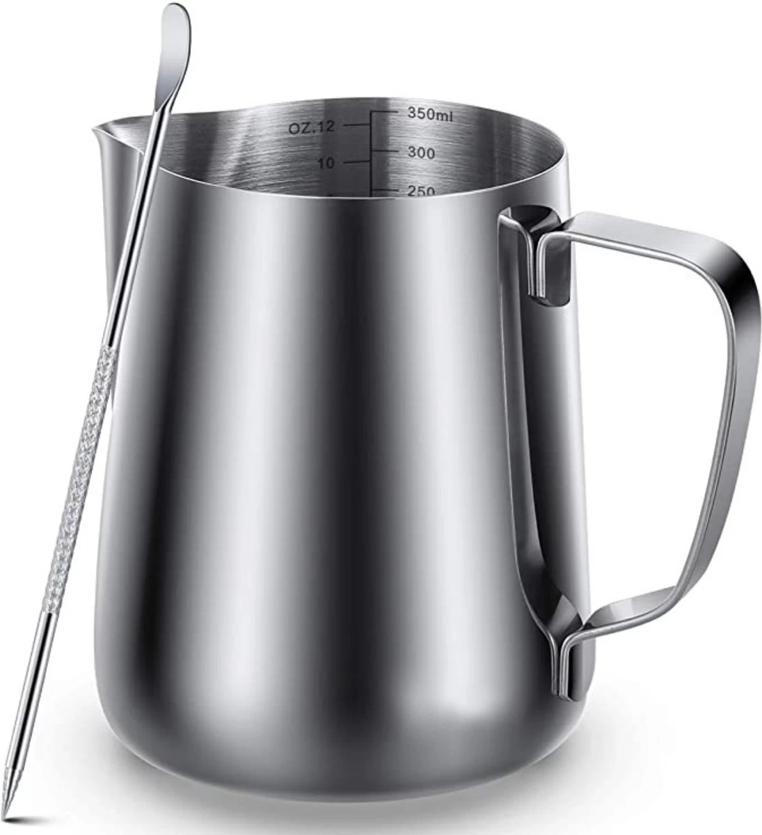 House Of Husk® Pot à Lait Avec Art Pen - Pichet Mousseur à Lait - Argent - Pot à Lait - Pichet à Lait - Acier Inoxydable - Pot à Lait Barista - 350 Ml - Avec Stylo Latte Art 3 House Of Husk® Pot à Lait Avec Art Pen - Pichet Mousseur à Lait - Argent - Pot à Lait - Pichet à Lait - Acier Inoxydable - Pot à Lait Barista - 350 Ml - Avec Stylo Latte Art
