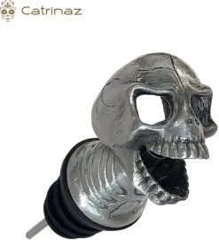 Catrinaz® - Verseur Premium Avec Tête De Mort - Bec Verseur - Verseur à Vin - Verseur - Couleur Argent - Tête De Mort Argentée - Tête De Mort - Coffret Cadeau Luxe - Cadeau Uniek - Cadeau Pour Homme Et Femme -Dégustation Délicate 1096x1200 2