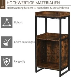 IN.HOMEXL Boxwel - Cave à Vin - Casier à Vin Métal - Bois - Armoire Industrielle - Pour 9 Bouteilles - 113 X 52 X 40 Cm Bois - Marron / Zwart 13 IN.HOMEXL Boxwel - Cave à Vin - Casier à Vin Métal - Bois - Armoire Industrielle - Pour 9 Bouteilles - 113 X 52 X 40 Cm Bois - Marron / Zwart -Dégustation Délicate 1102x1200 4