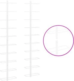 Range-bouteilles Casiers à Vin 2 Pcs Pour 10 Bouteilles Montage Mural Métal Blanc 12 Range-bouteilles Casiers à Vin 2 Pcs Pour 10 Bouteilles Montage Mural Métal Blanc -Dégustation Délicate 1102x1200 5