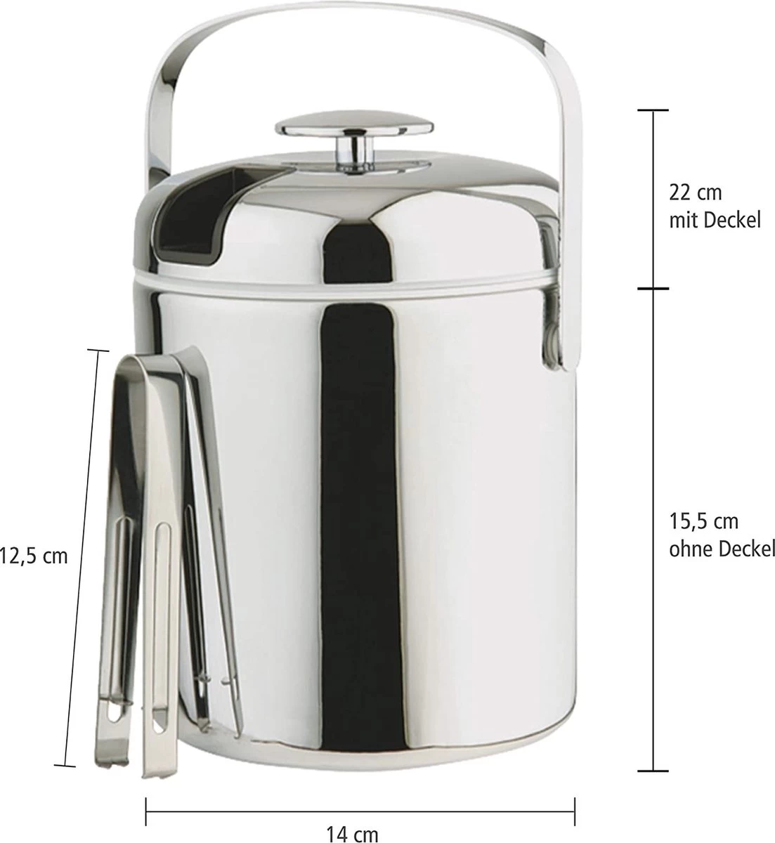 Buddy's Bar - Seau à Glace Professionnel 1,3 Litre En Acier Inoxydable Avec Couvercle, Pince EIS Et Grille D'égouttage - Seau à Glace, Seau à Glace, Bac à Glaçons, Bac De Stockage De Glaçons 6 Buddy's Bar - Seau à Glace Professionnel 1,3 Litre En Acier Inoxydable Avec Couvercle, Pince EIS Et Grille D'égouttage - Seau à Glace, Seau à Glace, Bac à Glaçons, Bac De Stockage De Glaçons – Image 4