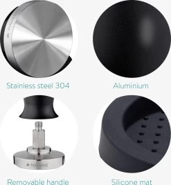 Presse à Café Et Expresso Navaris à Café Moulu - En Acier Inoxydable Avec Poignée En Aluminium - � 51 Mm -Dégustation Délicate 1106x1200 1