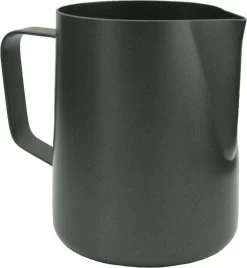 Expresso écarlate | Pot à Lait "L'Art Modern Anthrazit" Pour Latte Art Ou Cappuccino; En Acier Inoxydable 18/10 Avec Revêtement Antiadhésif (intérieur Et Extérieur); Pichet Barista De Haute Qualité. 600 Ml