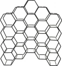 Light & Living Salbris Wine Rack - Noir Mat - 48 X 18 X 52cm - 20 Bouteilles -Dégustation Délicate 1117x1200 2