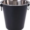 Excellent Houseware Champagne/vin Refroidisseur De Bouteille/seau à Glace En Acier Inoxydable Noir Contenu 3 Litres -Dégustation Délicate 1117x1200 4