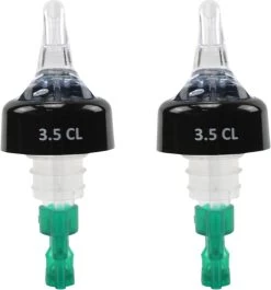 Veluw Bullet Measure Verser 3,5 Cl - Boisson Professionnel Pour Boissons - Vert - Set De 2