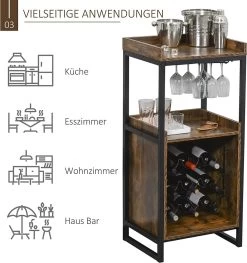 IN.HOMEXL Boxwel - Cave à Vin - Casier à Vin Métal - Bois - Armoire Industrielle - Pour 9 Bouteilles - 113 X 52 X 40 Cm Bois - Marron / Zwart 14 IN.HOMEXL Boxwel - Cave à Vin - Casier à Vin Métal - Bois - Armoire Industrielle - Pour 9 Bouteilles - 113 X 52 X 40 Cm Bois - Marron / Zwart -Dégustation Délicate 1125x1200