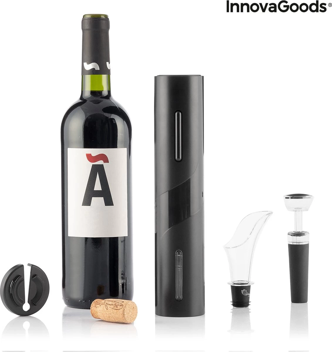 Innovagoods Tire-bouchon électrique - Ensemble Tire-bouchon - Accessoires Vin - Coupe-capsule - Bec Verseur - Bouchon à Vide 17 Innovagoods Tire-bouchon électrique - Ensemble Tire-bouchon - Accessoires Vin - Coupe-capsule - Bec Verseur - Bouchon à Vide – Image 15